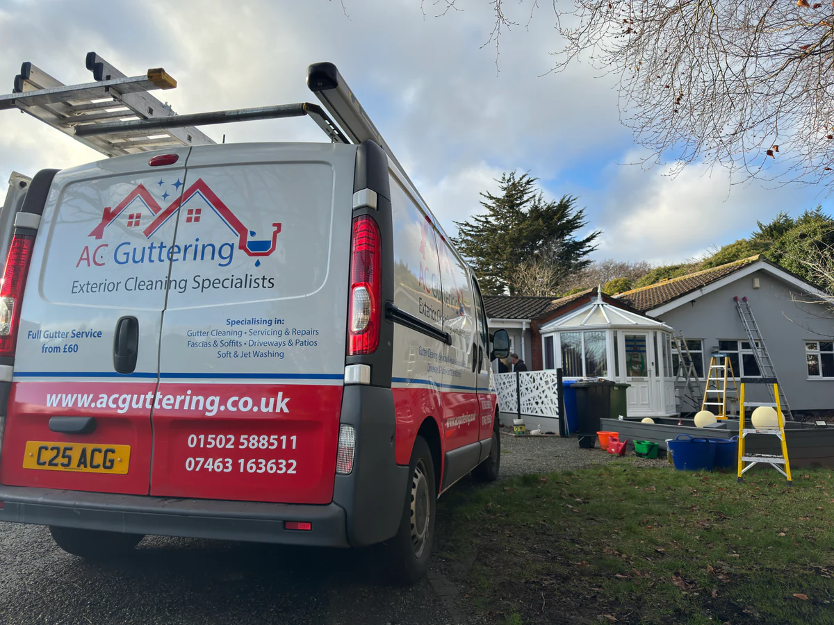 Commercial guttering and cleaning job